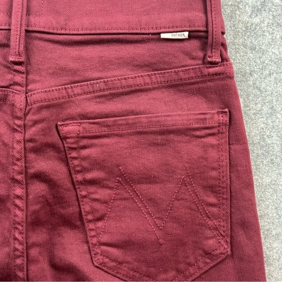 NWOT Mother The Rascal Sliced Up Heel Jeans in Play Date. Sz: 26 - Picture 10 of 14